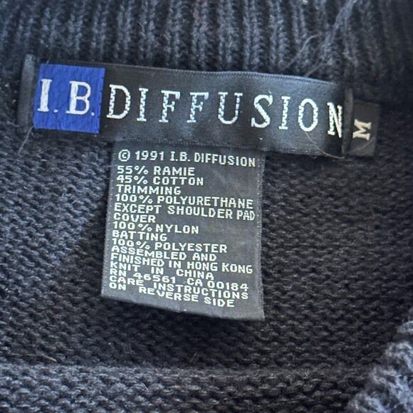 VINTAGE RETRO STYLE MULTI-COLOR PATCHES DESIGN 70’s FUN SWEATER MED - Picture 11 of 12